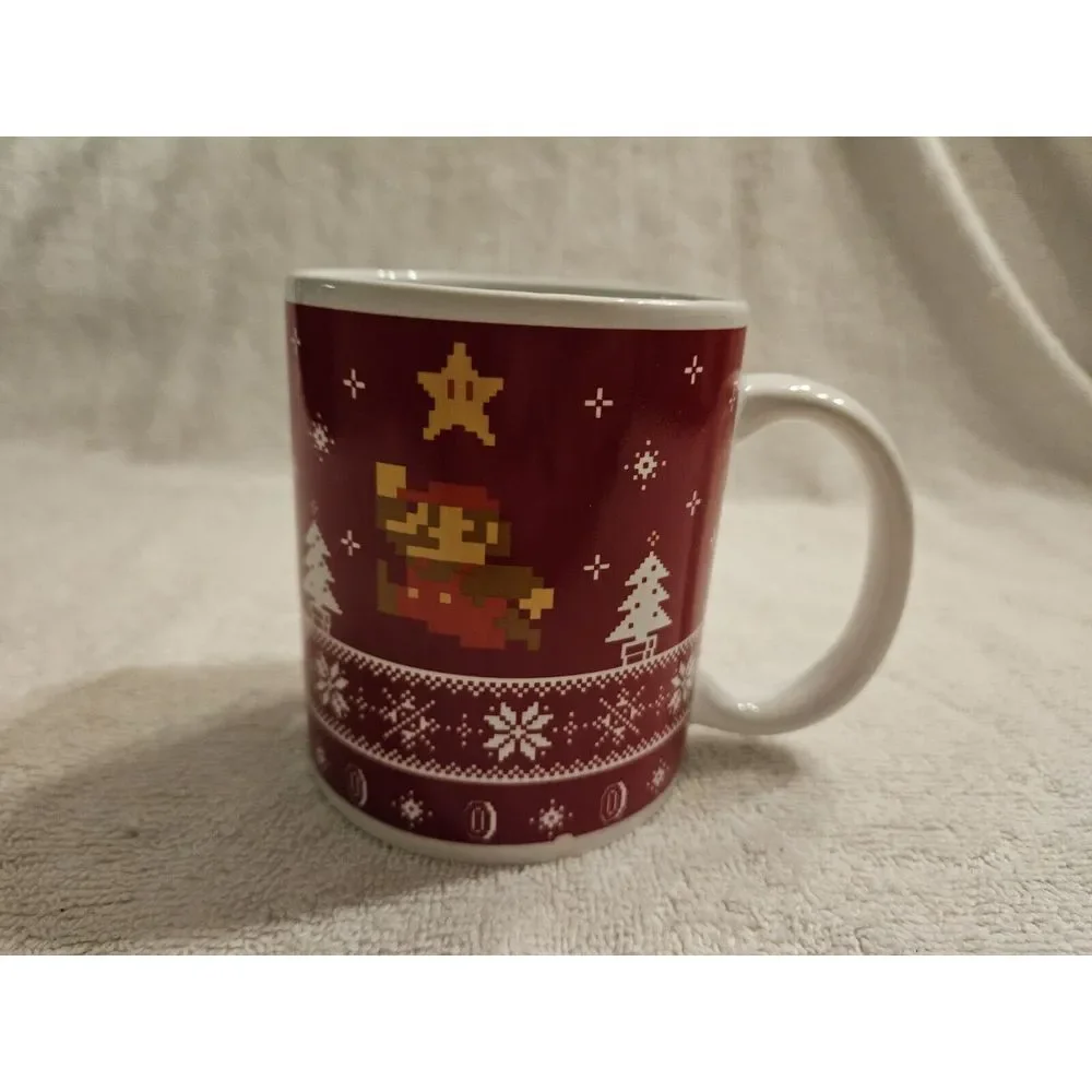 Super Mario Brothers Retro 8-Bit‎ Christmas Mug Gamestop Exclusive